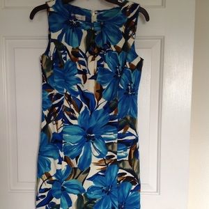 Dress barn blue floral dress